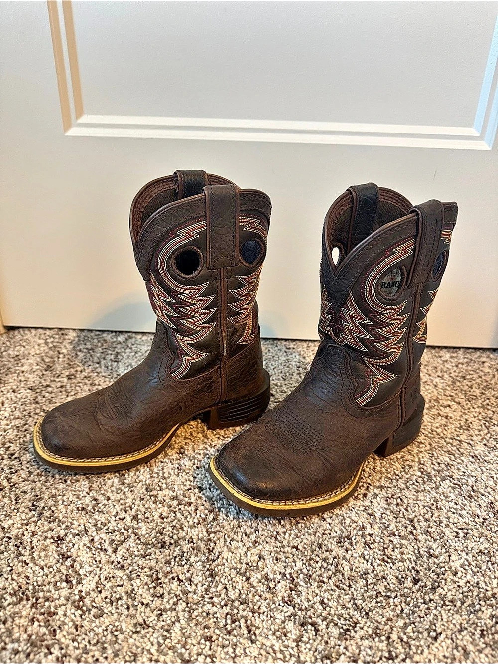 Durango Lil' Rebel Square Toe Western Boots Brown